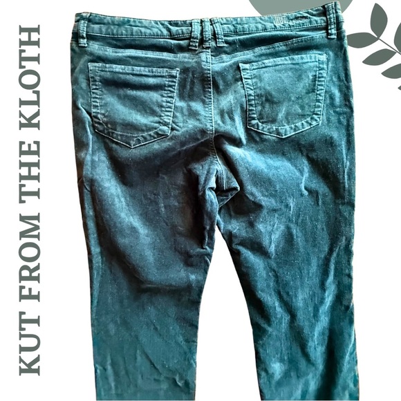 Kut From The Kloth Catherine Corduroy Boyfriend Pants - Jewel Tone Green Size 16 - Picture 6 of 11